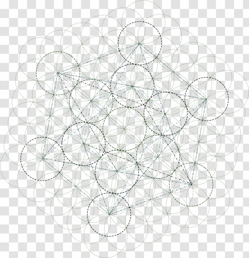 Drawing Circle Pattern - White - Cube Transparent PNG