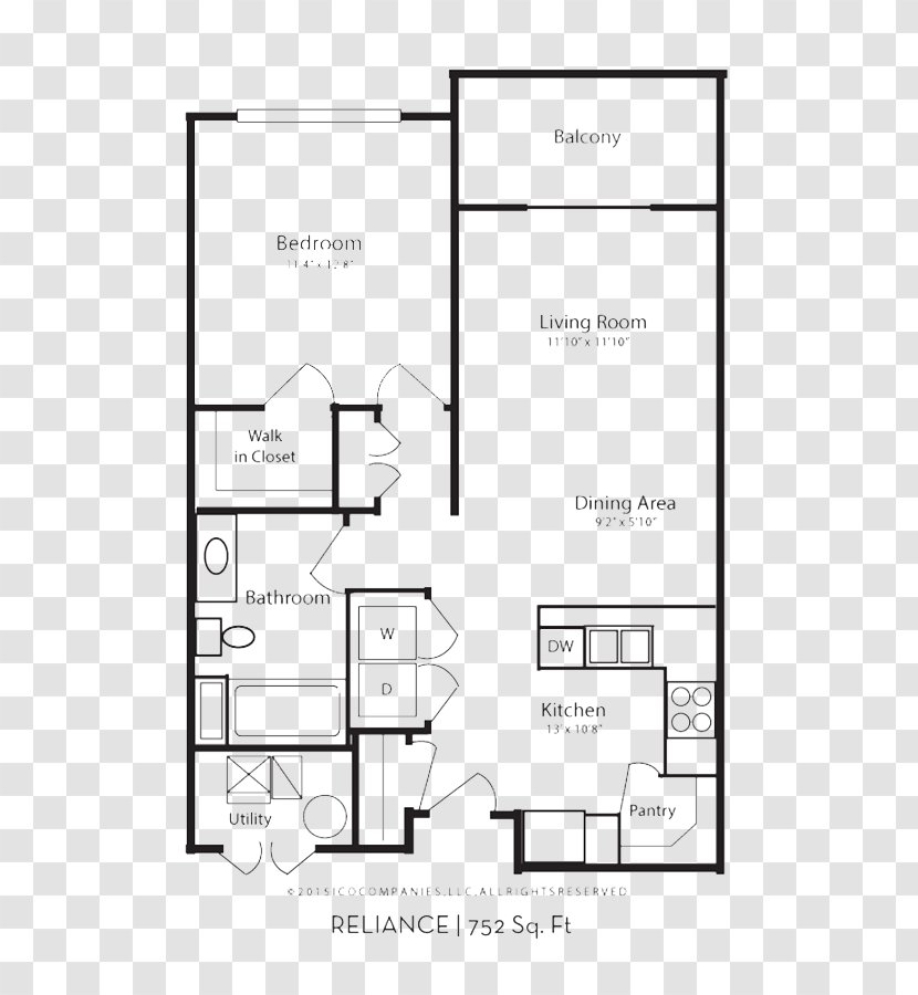 The Aston At University Place Floor Plan Apartment Air Conditioning - Plans Transparent PNG
