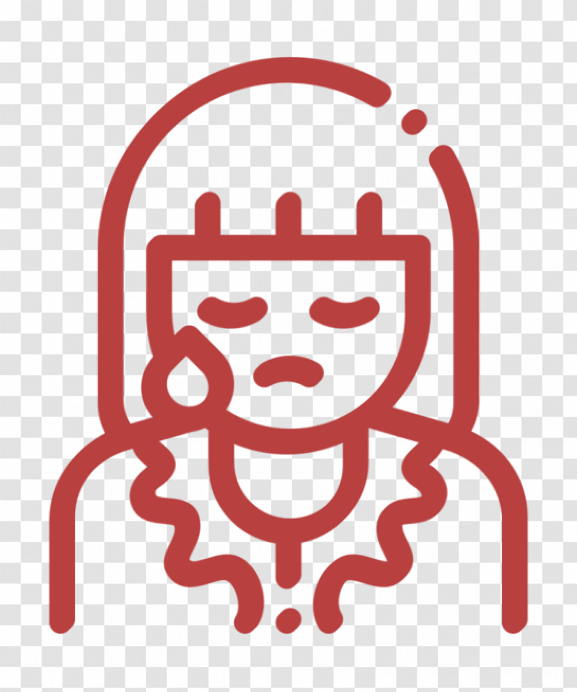 Funeral Icon Woman Icon Sad Icon Transparent PNG