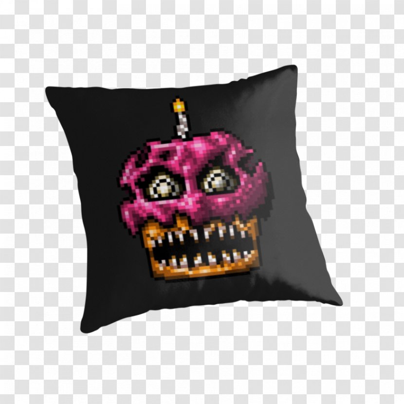 Five Nights At Freddy's 4 2 3 Cupcake Pixel Art - Pillow - Tweedle Dee Transparent PNG