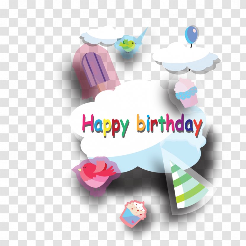 Birthday Cake Happy To You Clip Art - Vector Material Transparent PNG