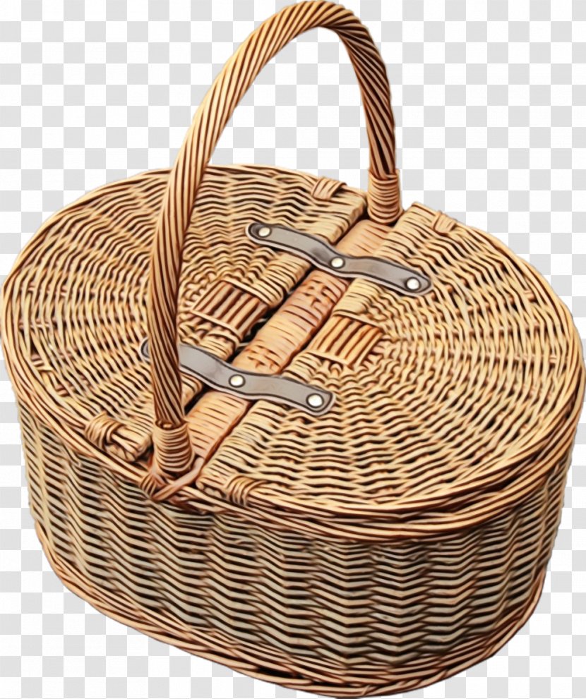Wicker Basket Picnic Storage Hamper - Paint - Gift Home Accessories Transparent PNG