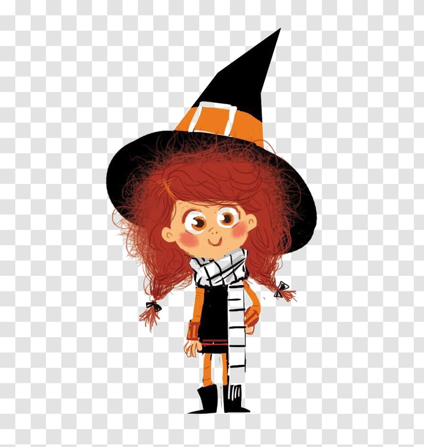 Witchcraft Halloween Cartoon Illustration - Witch Transparent PNG