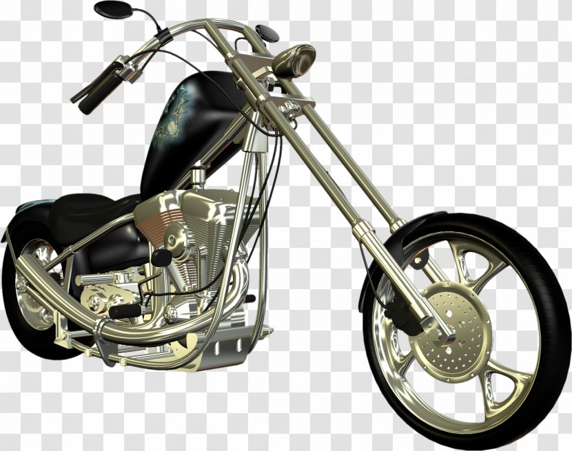 Motorcycle Chopper Bicycle - Retro Cool Transparent PNG