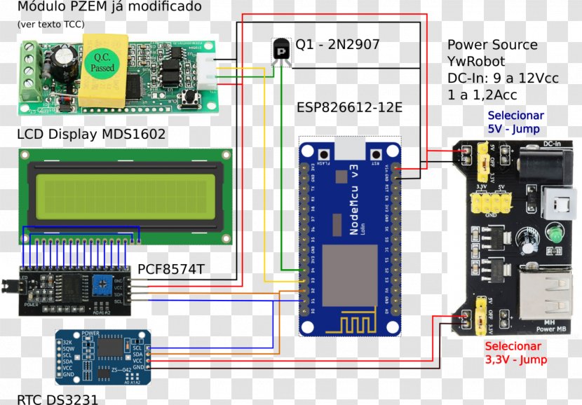 Microcontroller NodeMCU ESP8266 Electronics Arduino - Network Interface Controller - Integral Card Transparent PNG