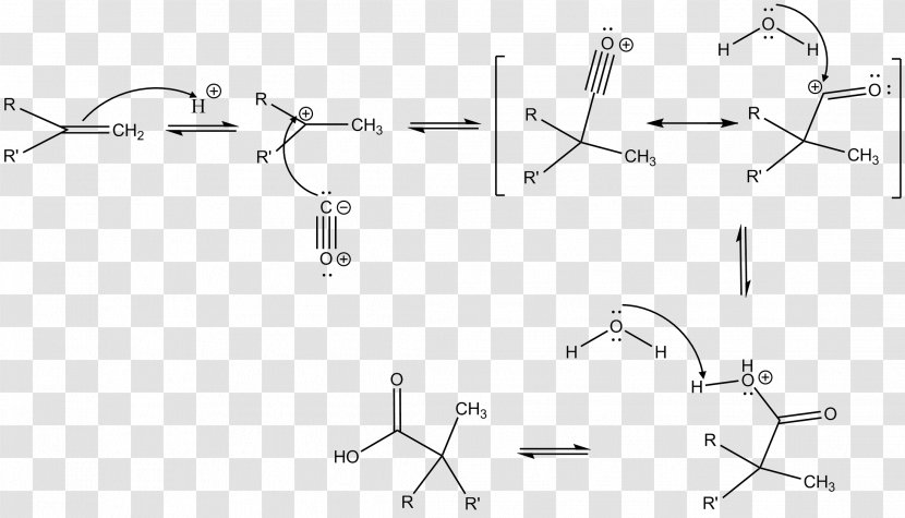 Koch Reaction Mechanism Chemical Carbonylation Alkyne - Auto Part Transparent PNG