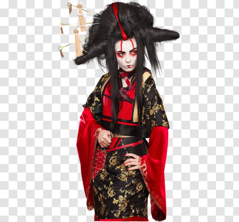 Geisha Painting Art Woman Kimono Transparent PNG