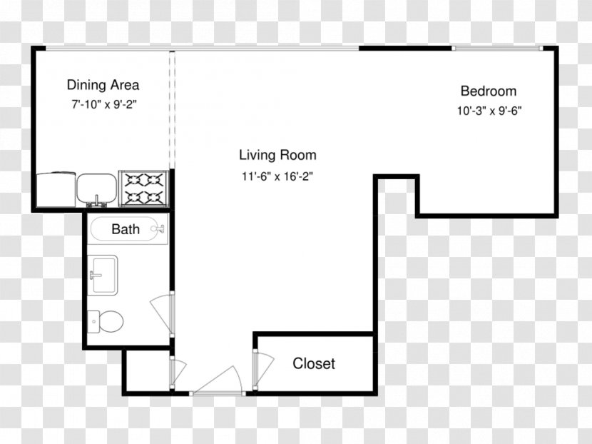 Floor Plan Square Foot Apartment - Paper - Design Transparent PNG