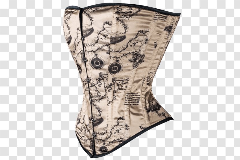 Corset Map Bodice Clothing - Cartoon - Medieval Transparent PNG