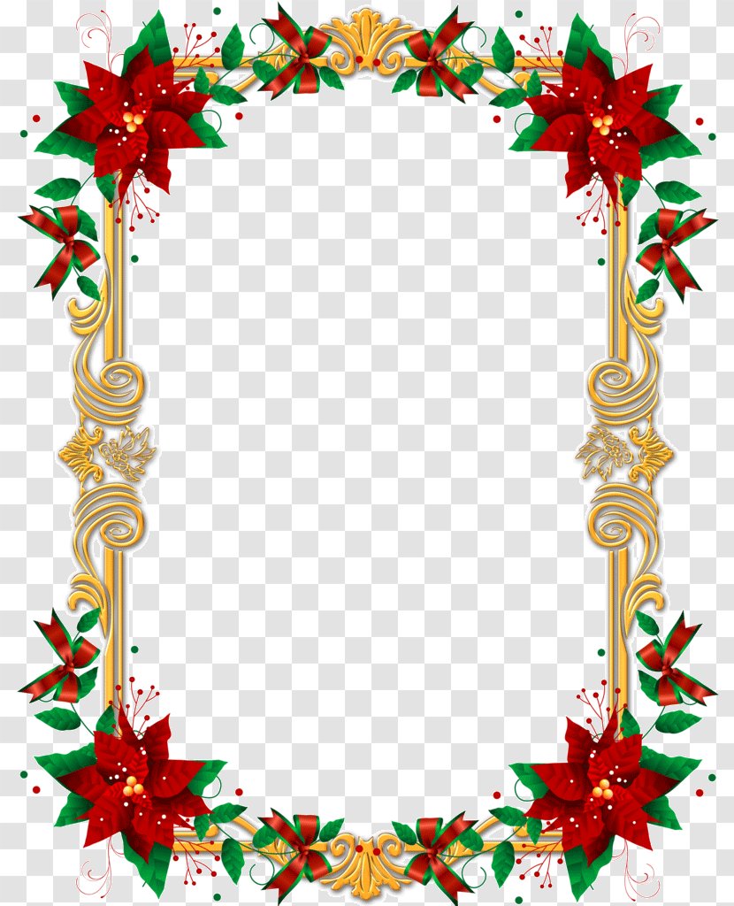 Christmas Card Frame - Picture - Ornament Plant Transparent PNG