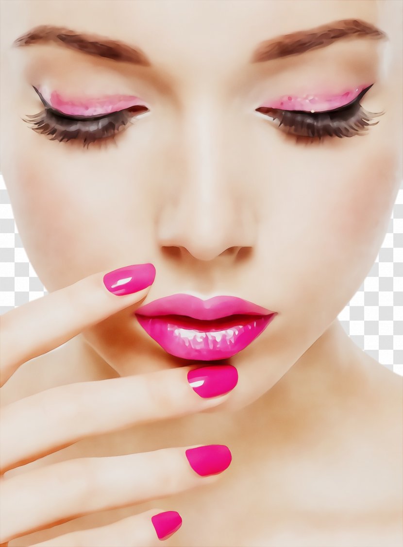 Face Lip Skin Nail Cheek - Paint - Polish Pink Transparent PNG