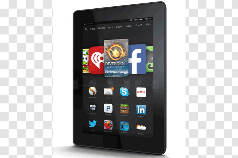 Amazon.com Fire HDX Android Wi-Fi Computer - Tablet Computers - Hd Vision Transparent PNG