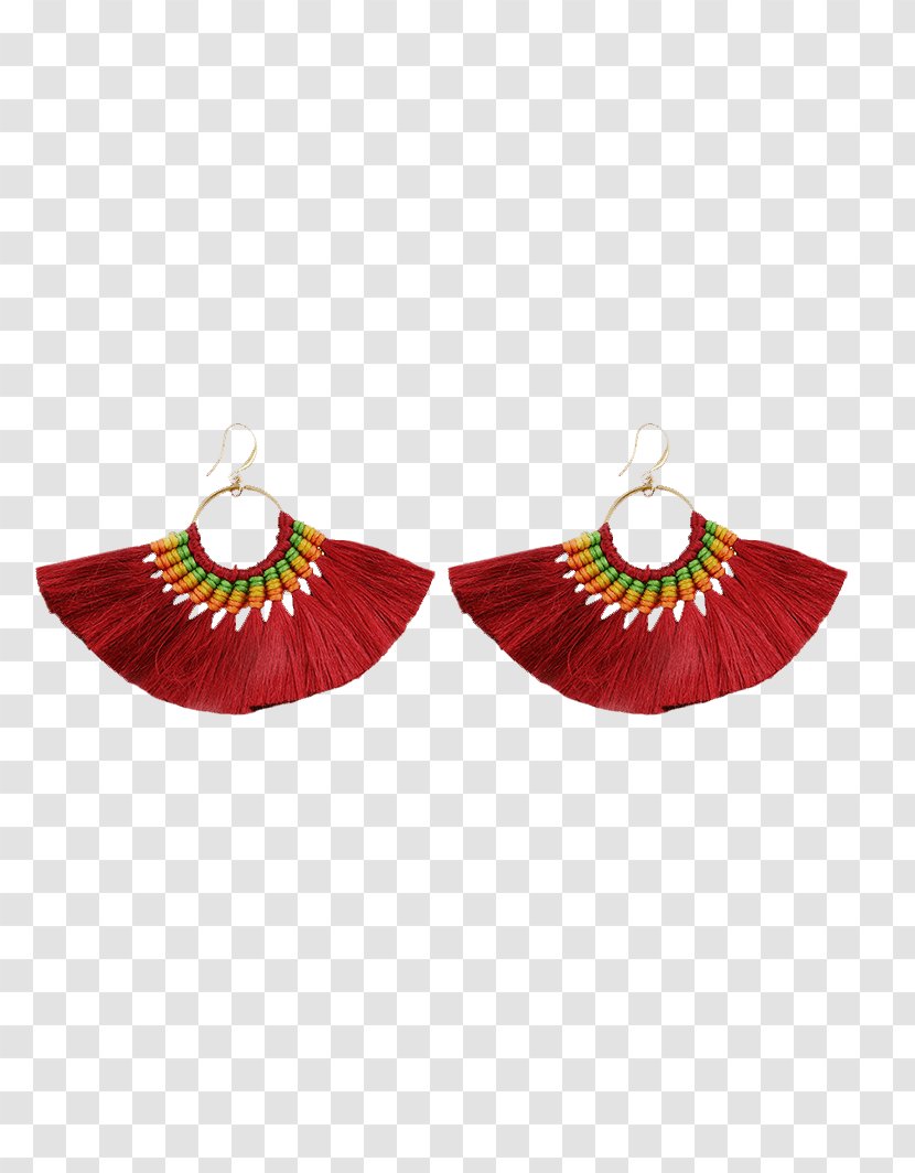 Earring Tassel Bohemia Woman Christmas Ornament - Ruby Ms Transparent PNG