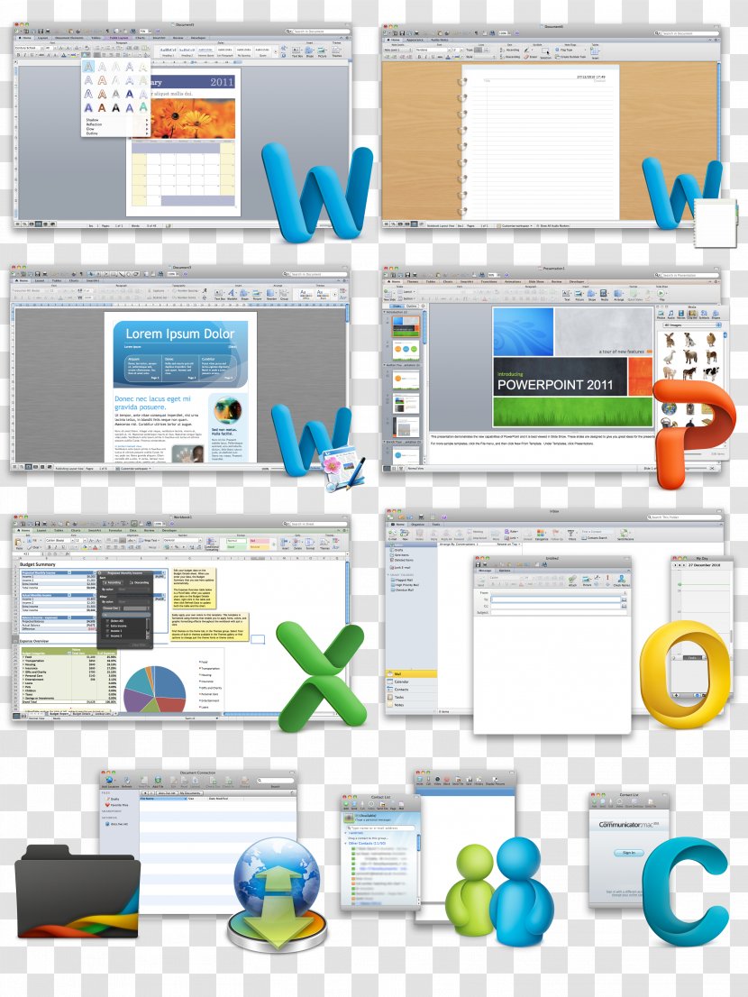 Microsoft Office For Mac 2011 2016 365 - 2008 - Powerpoint Transparent PNG