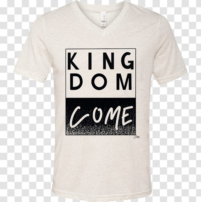 T-shirt Sleeve Font Logo - White - Kingdom Come Transparent PNG