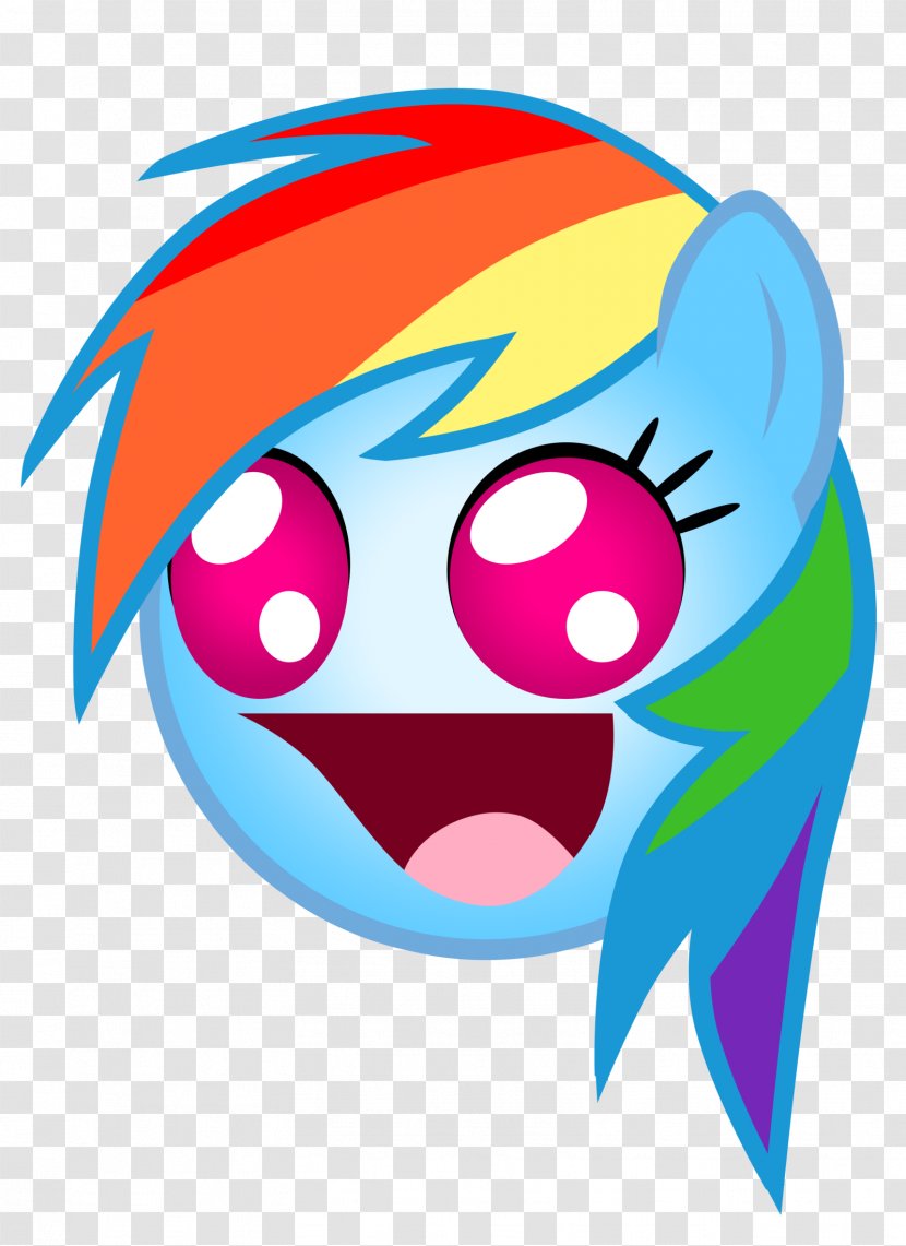 Rainbow Dash My Little Pony Emoticon Smiley - Nose Transparent PNG