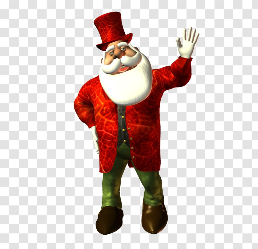 Santa Claus Christmas Ornament Mascot Figurine Transparent PNG
