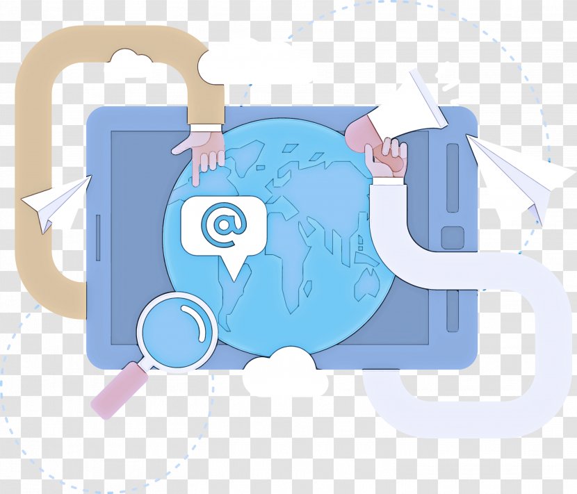 Blue Text Cartoon Font Technology - Logo Transparent PNG