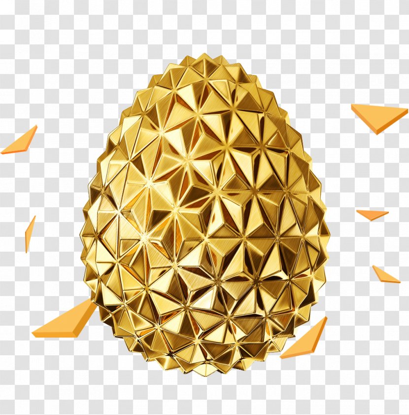 Egg Clip Art - Royaltyfree - Golden Pattern Transparent PNG
