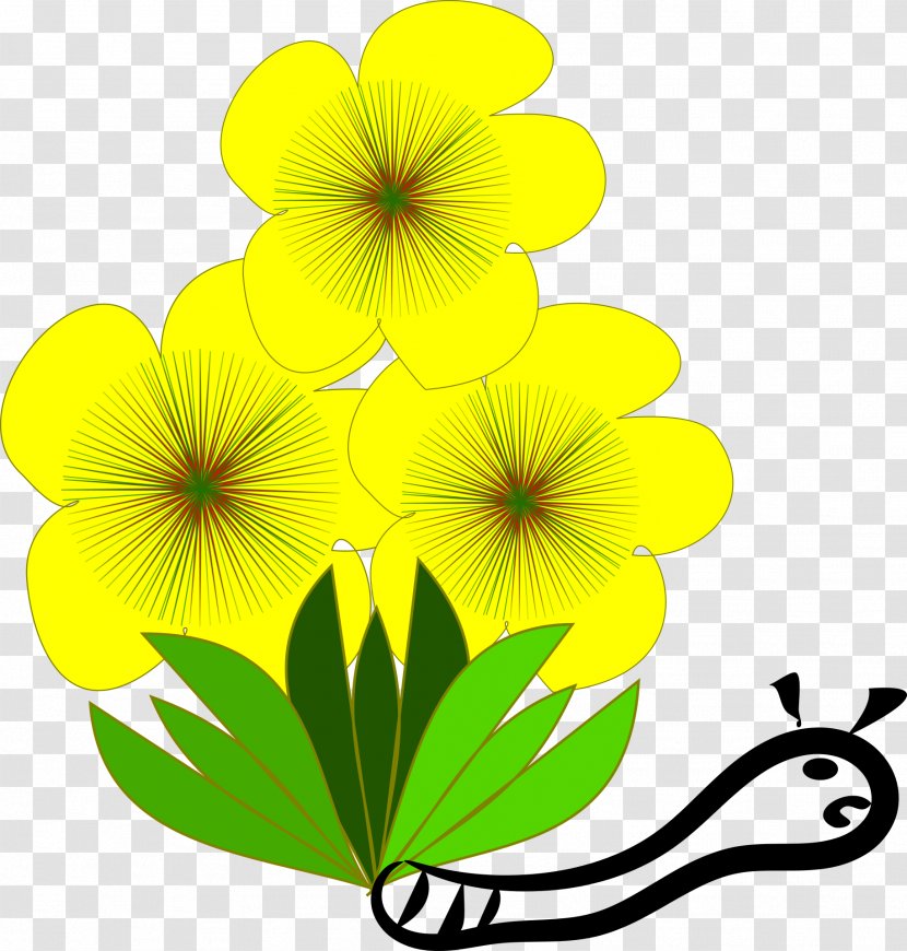 Windows Metafile Clip Art - Flower - Yellow Flowers Bug Transparent PNG