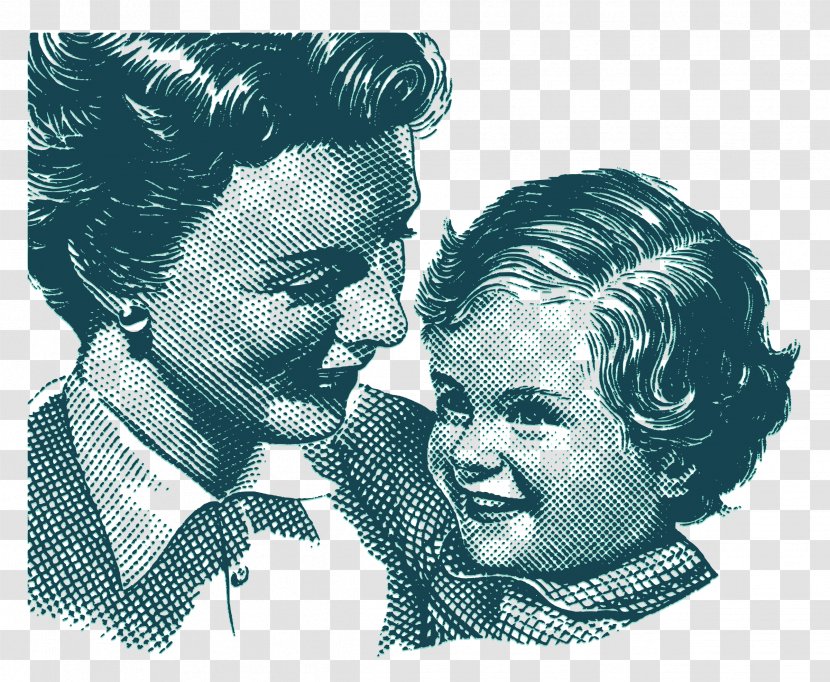 Mother Vintage Child Clip Art - Head - Daughter Transparent PNG