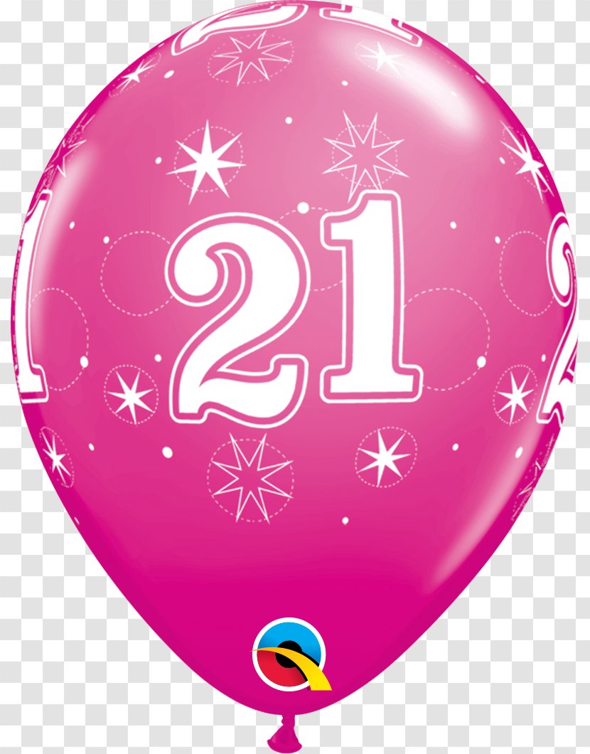 Balloon Birthday Party Anniversary Blue - Magenta Transparent PNG