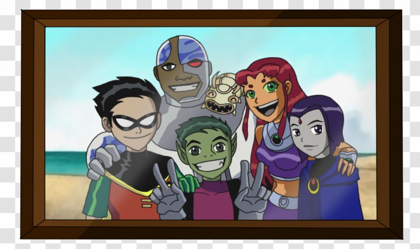 Starfire Raven Beast Boy Trigon Cyborg - Watercolor Transparent PNG