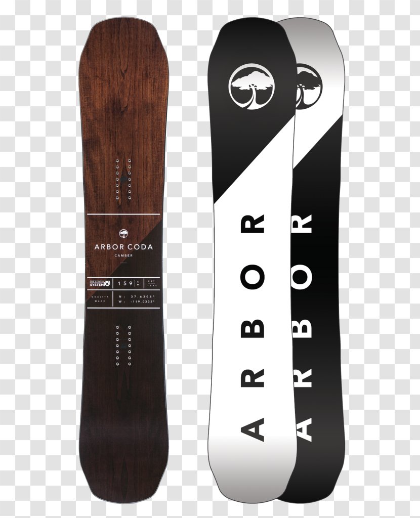 Arbor Coda Camber (2017) Snowboard Rocker 2016 Cadence - Sports Equipment Transparent PNG