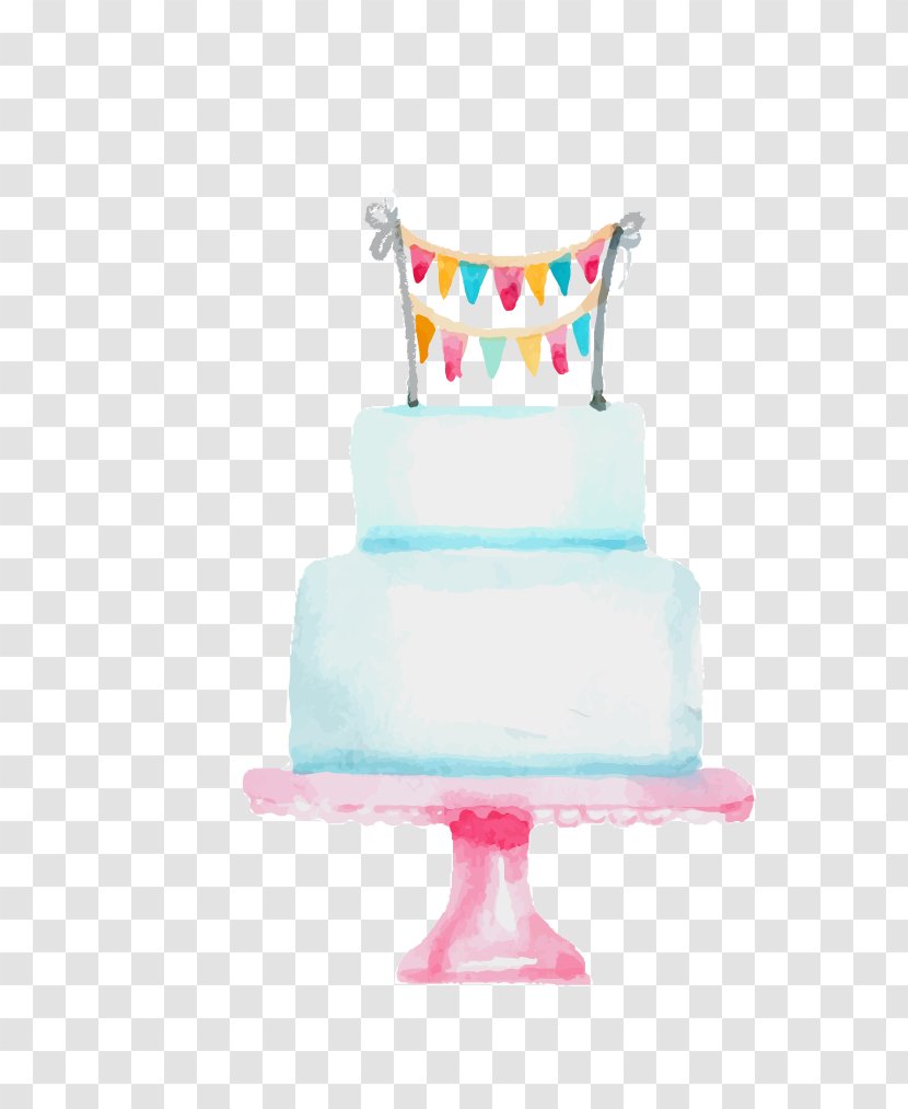 Torte Cupcake Torta Wedding Cake Birthday - Hand-painted Watercolor Transparent PNG