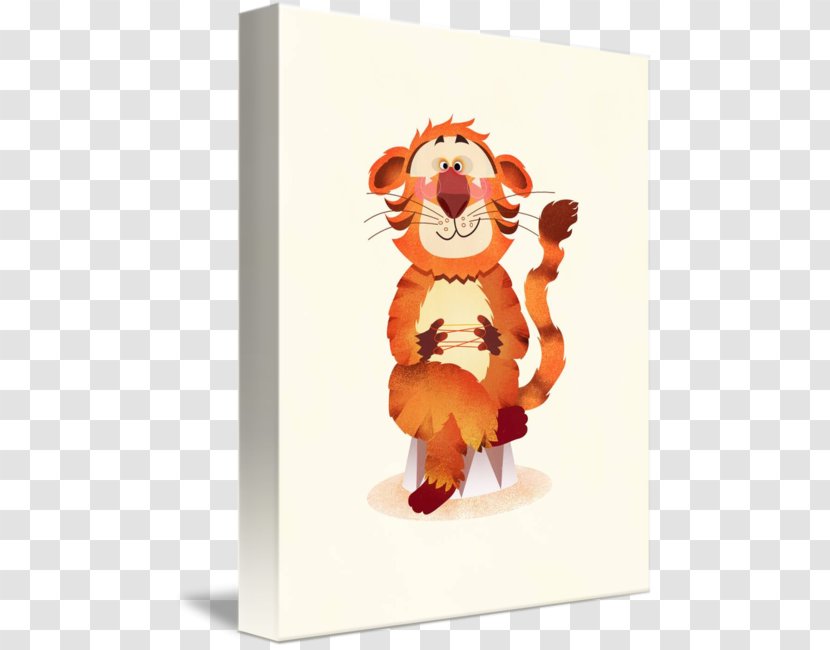 Tiger Cat Gallery Wrap Cartoon Canvas - Tree - Illustration Transparent PNG