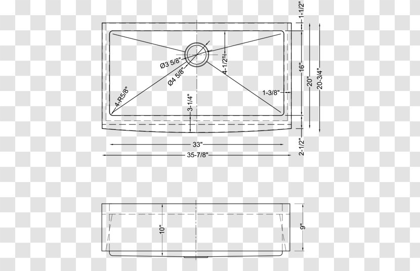 Technical Drawing Diagram - Rectangle - Chef Kitchen Transparent PNG