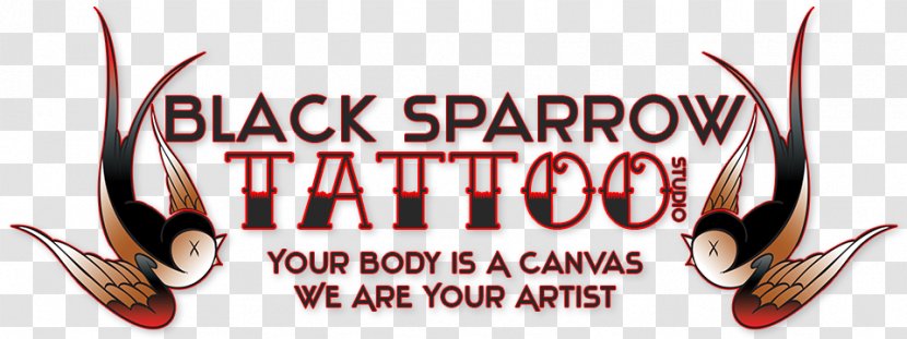 Swallow Tattoo Logo Brand Font - Sparrow Transparent PNG