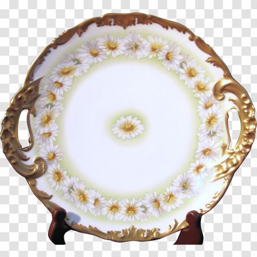 Tableware Platter Saucer Ceramic Plate - Serveware - Hand-painted Daisy Transparent PNG