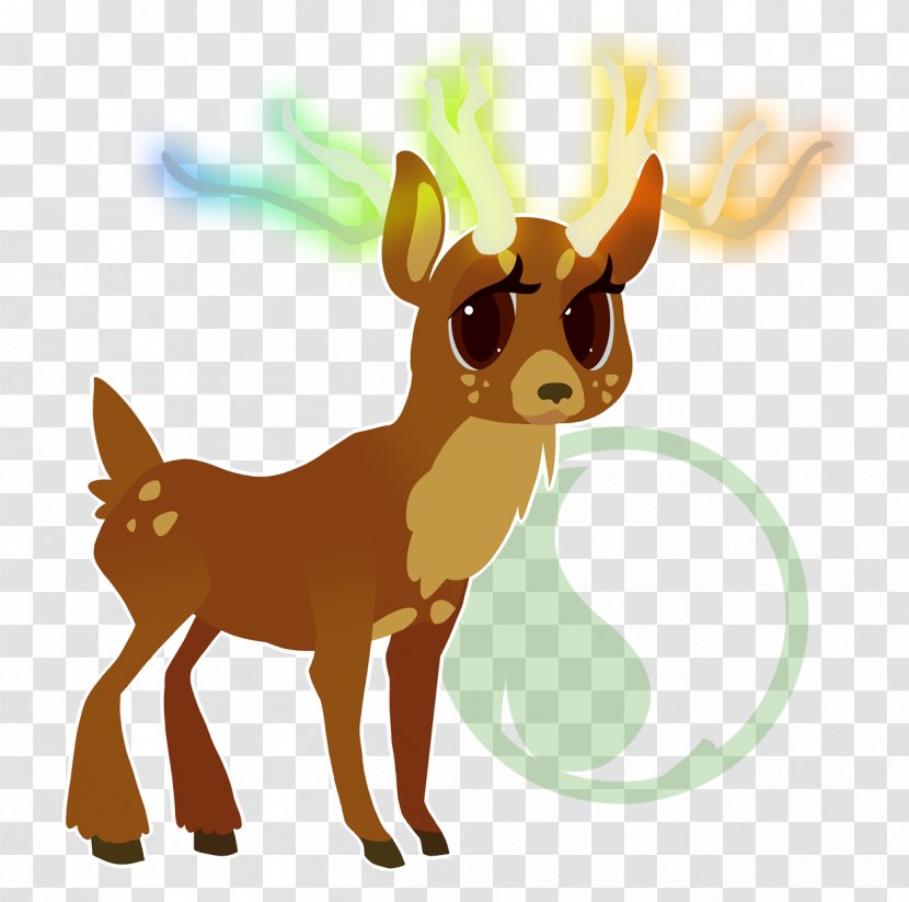 Reindeer Cattle Dog Mammal - Fawn - Floral Deer Antlers Transparent PNG