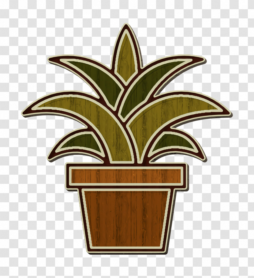 Plant Icon Linear Gardening Elements Icon Transparent PNG