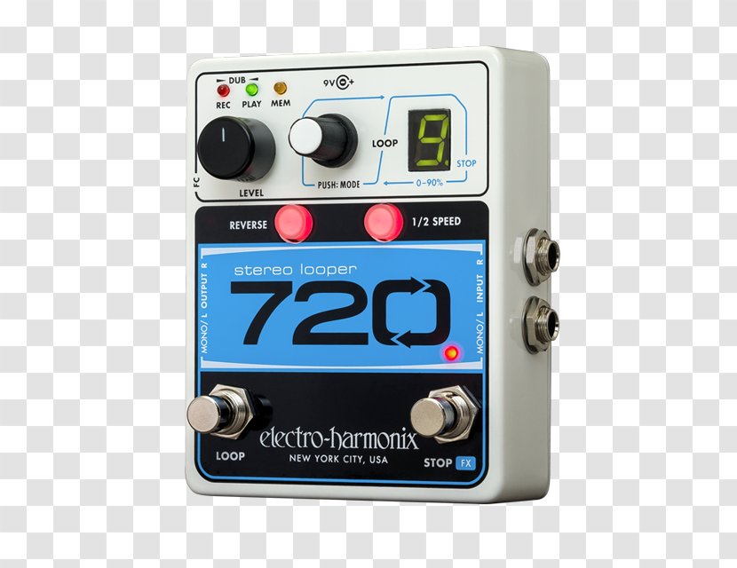 Live Looping Effects Processors & Pedals Electro-Harmonix 720 Stereo Looper - Guitarist - Guitar Transparent PNG