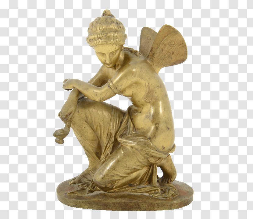 Bronze Sculpture Cupid And Psyche Classical Statue - Ancient Greek Art - Metal Transparent PNG