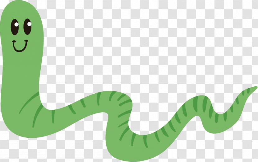 Snake Clip Art - Green - Hand Painted Curve Transparent PNG