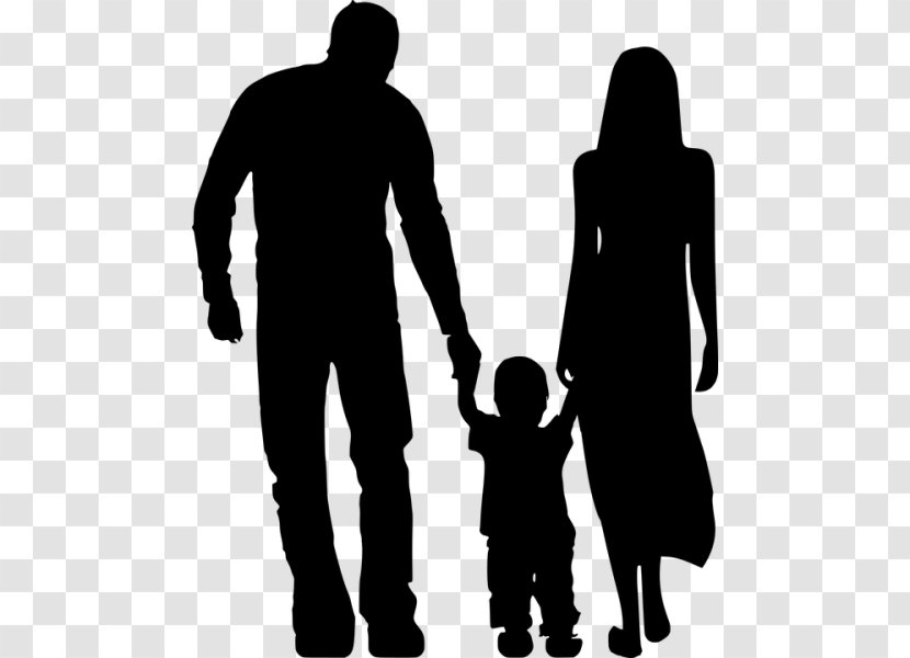 People Silhouette - Blackandwhite - Family Pictures Transparent PNG