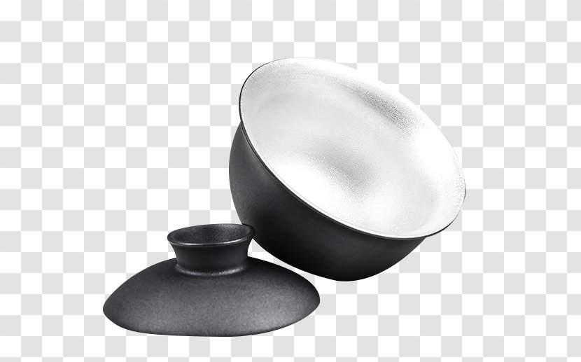 Tea Silver Cup - With A Cover Of Black Transparent PNG