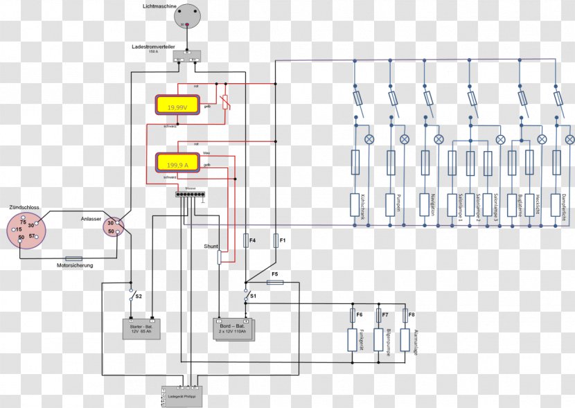 Circuit Diagram Wire Electricity Electronic - Voltmeter Transparent PNG