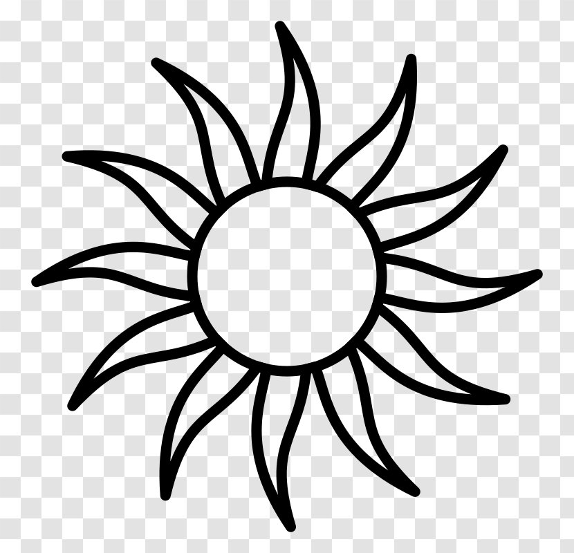 Drawing Line Art Clip - Flora - Sun Beams Transparent PNG