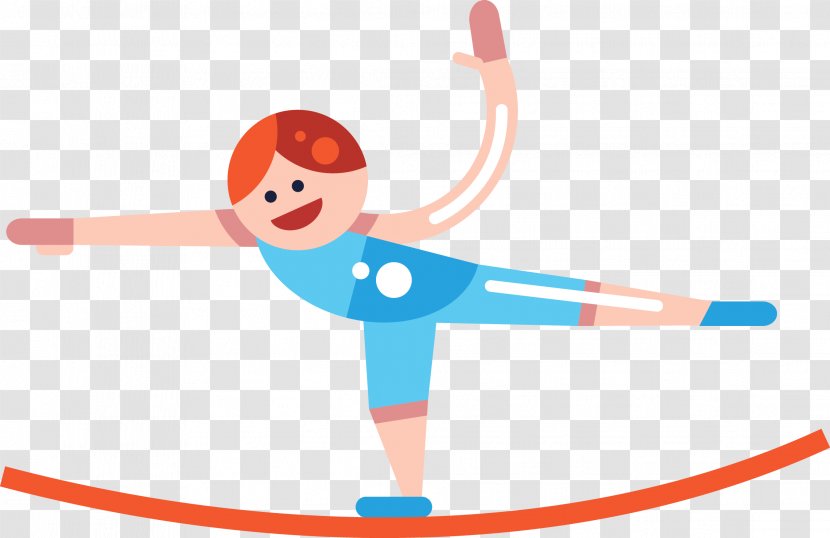 Circus Cartoon Tightrope Walking - Watercolor - Creative Transparent PNG