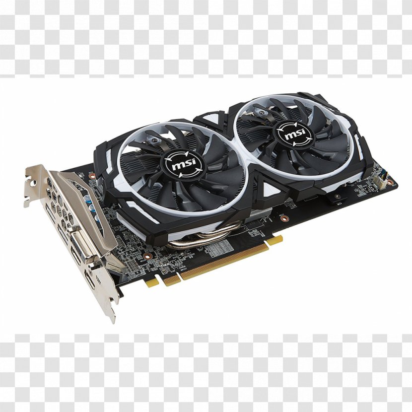 Graphics Cards & Video Adapters AMD Radeon RX 580 480 GDDR5 SDRAM - Gaming Computer Transparent PNG