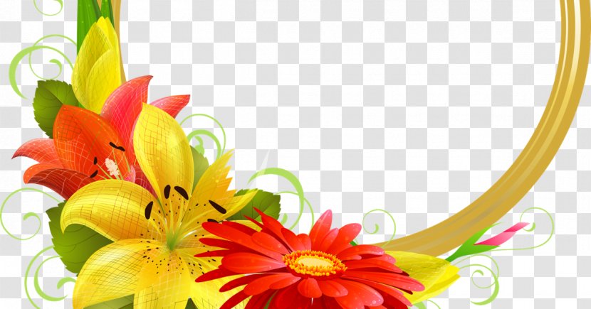 Flower Greeting & Note Cards Clip Art - Chrysanths Transparent PNG
