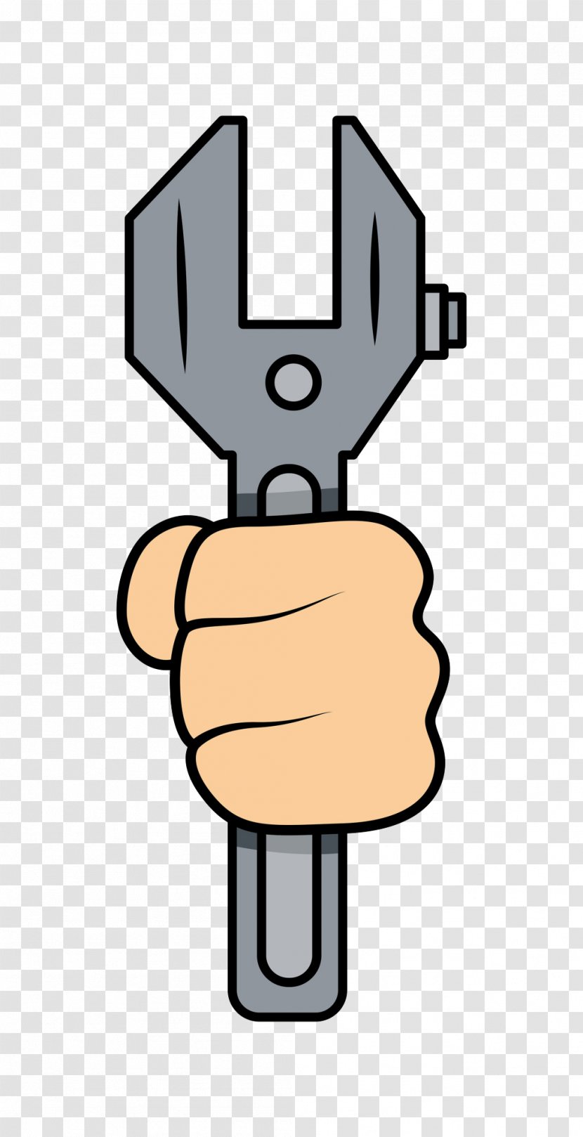 Tool Wrench Cartoon - Hand Transparent PNG