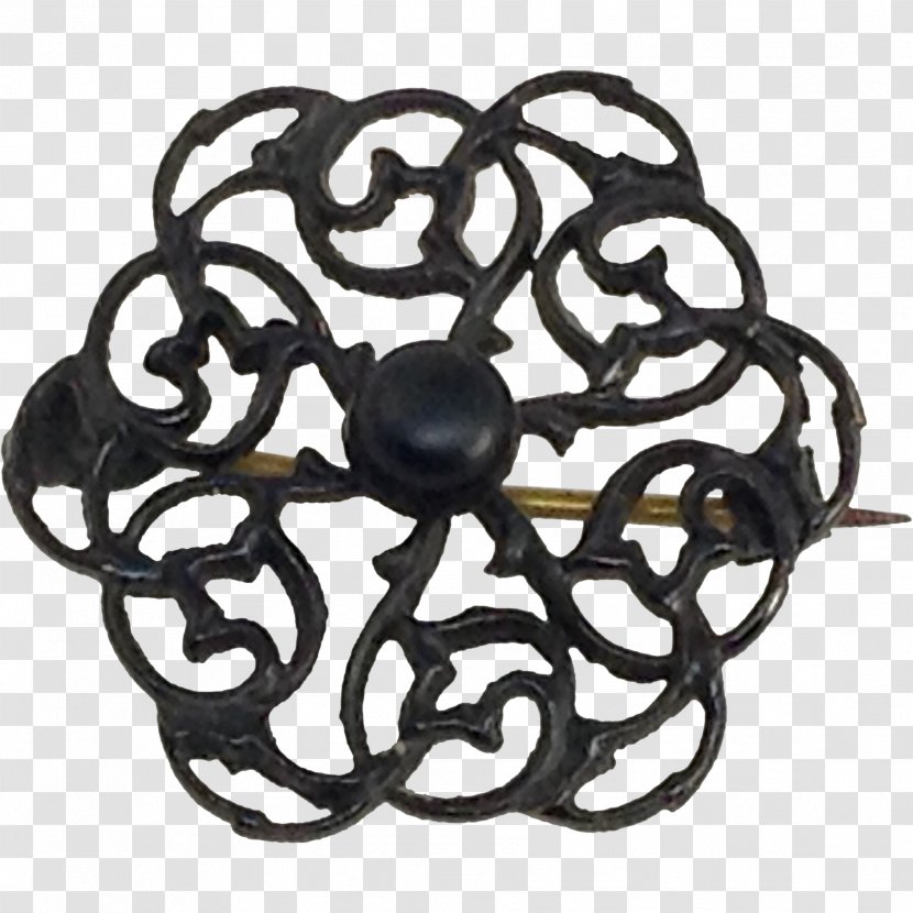 White Iron Body Jewellery Black - Brooch Transparent PNG