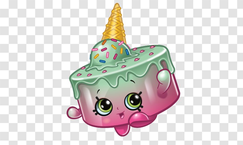 Ice Cream Cones Birthday Cake Swiss Roll - Shopkins Picture Transparent PNG