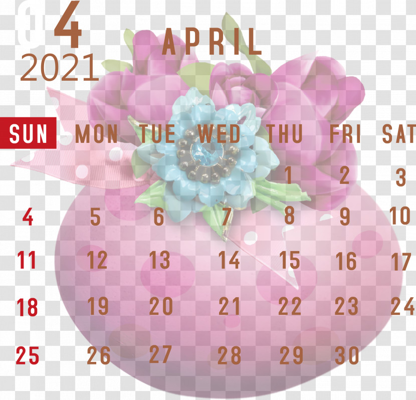 April 2021 Printable Calendar April 2021 Calendar 2021 Calendar Transparent PNG