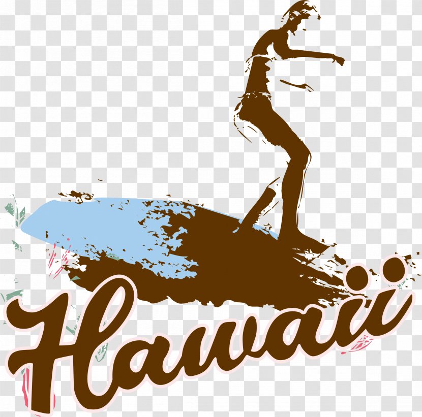 Hawaii Hanauma Bay Surfing Paper Wedding Invitation - Cartoon - Vector Element Transparent PNG